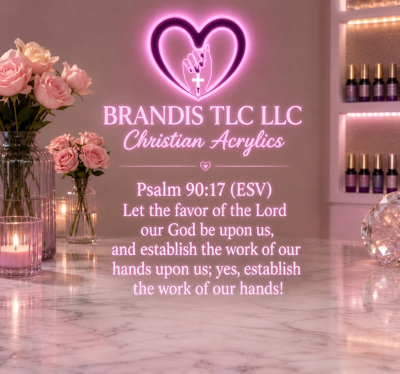 Highly Favored (cover white) Christian Acrylic Powder
